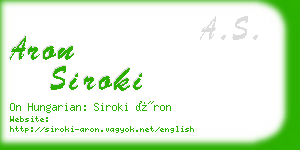 aron siroki business card